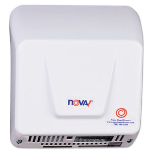 Nova Hand Dryer, 110-240v, Aluminum, White