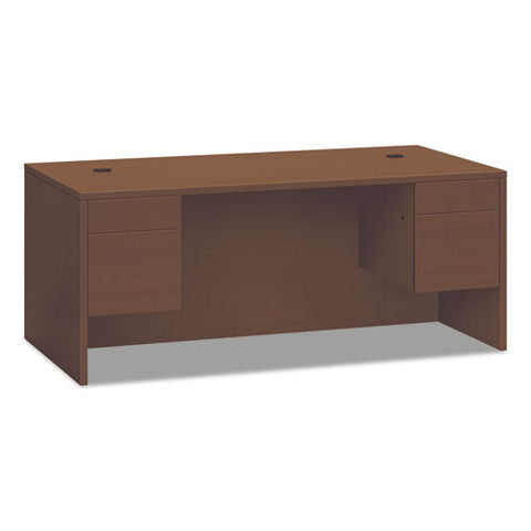 Image of 10500 Series 3/4 Height Double Pedestal Desk, 60w X 30d X 29.5h, Mahogany