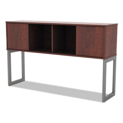 Image of Alera Open Office Desk Series Hutch, 59w X 15d X 36.38h, Medium Cherry