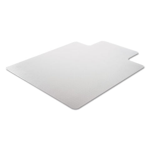 Image of Occasional Use Studded Chair Mat For Flat Pile Carpet, 45 X 53, Wide Lipped, Clear