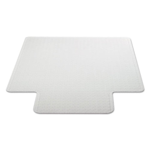 Image of Occasional Use Studded Chair Mat For Flat Pile Carpet, 45 X 53, Wide Lipped, Clear