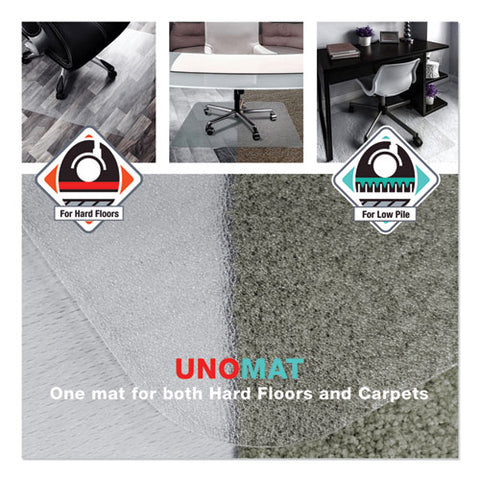 Image of Cleartex Unomat Anti-slip Chair Mat For Hard Floors/flat Pile Carpets, 35 X 47, Clear