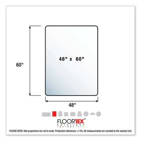 Image of Cleartex Ultimat Polycarbonate Chair Mat For Hard Floors, 48 X 60, Clear