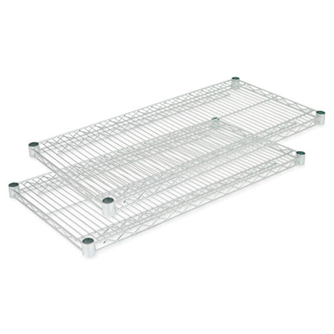 Image of Industrial Wire Shelving Extra Wire Shelves, 48w X 24d, Black, 2 Shelves/carton