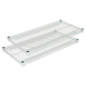 Industrial Wire Shelving Extra Wire Shelves, 48w X 24d, Black, 2 Shelves/carton