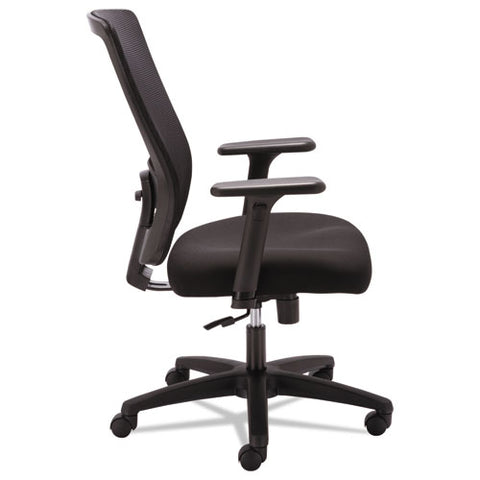 Image of Alera Envy Series Mesh High-back Swivel/tilt Chair, Supports Up To 250 Lbs., Black Seat/black Back, Black Base