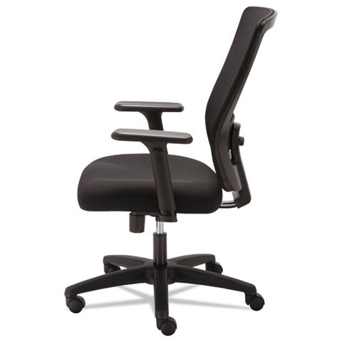 Image of Alera Envy Series Mesh High-back Swivel/tilt Chair, Supports Up To 250 Lbs., Black Seat/black Back, Black Base