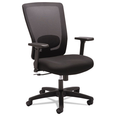 Image of Alera Envy Series Mesh High-back Swivel/tilt Chair, Supports Up To 250 Lbs., Black Seat/black Back, Black Base