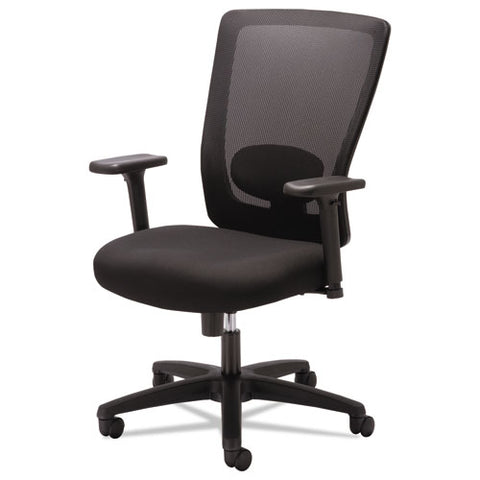 Image of Alera Envy Series Mesh High-back Swivel/tilt Chair, Supports Up To 250 Lbs., Black Seat/black Back, Black Base