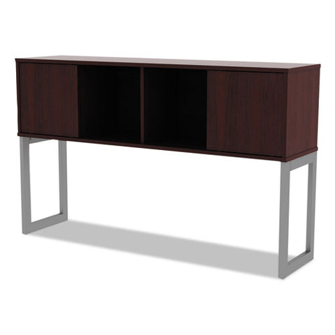 Image of Alera Open Office Desk Series Hutch, 59w X 15d X 36.38h, Mahogany