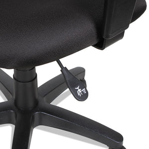 Alera Essentia Series Swivel Task Chair With Adjustable Arms, Supports Up To 275 Lbs, Black Seat/black Back, Black Base