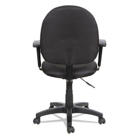 Image of Alera Essentia Series Swivel Task Chair With Adjustable Arms, Supports Up To 275 Lbs, Black Seat/black Back, Black Base