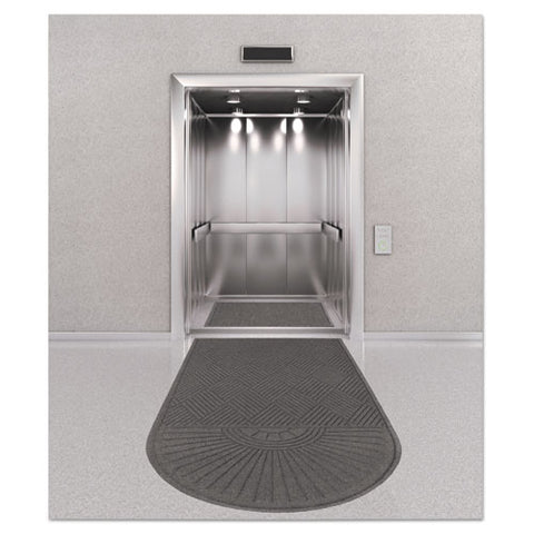 Image of Ecoguard Diamond Floor Mat, Single Fan, 36 X 72, Charcoal