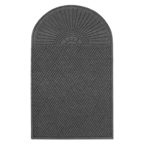 Image of Ecoguard Diamond Floor Mat, Single Fan, 36 X 72, Charcoal