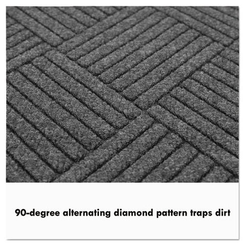 Image of Ecoguard Diamond Floor Mat, Single Fan, 36 X 72, Charcoal