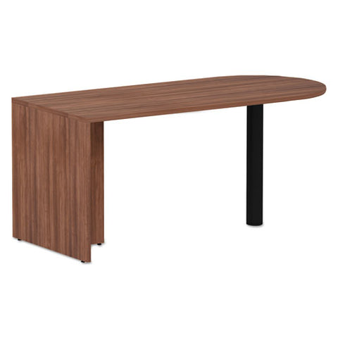 Image of Alera Valencia Series D-top Desk, 65w X 29.53d X 29.53h, Mahogany