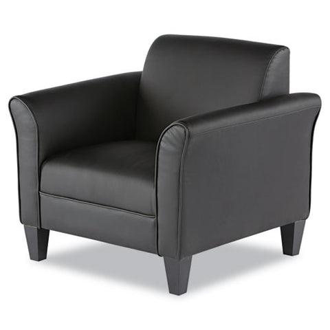 Image of Alera Reception Lounge Sofa Series Club Chair, 35.43'' X 30.70'' X 32.28'', Black Seat/black Back, Black Base