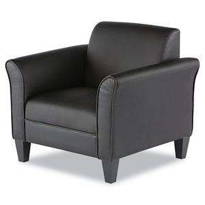 Alera Reception Lounge Sofa Series Club Chair, 35.43'' X 30.70'' X 32.28'', Black Seat/black Back, Black Base