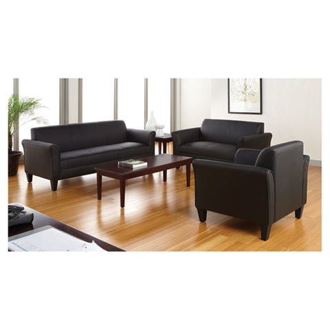 Image of Alera Reception Lounge Sofa Series Club Chair, 35.43'' X 30.70'' X 32.28'', Black Seat/black Back, Black Base