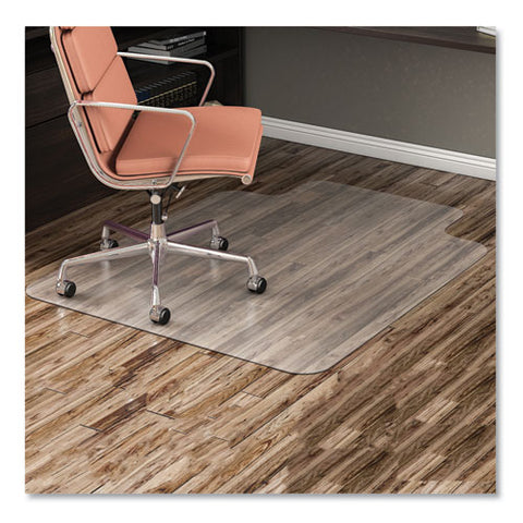 Image of Economat All Day Use Chair Mat For Hard, Lip, 36 X 48, Low Pile, Smooth, Clear