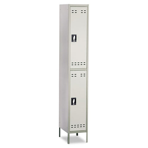 Image of Double-tier Locker, 12w X 18d X 78h, Two-tone Gray