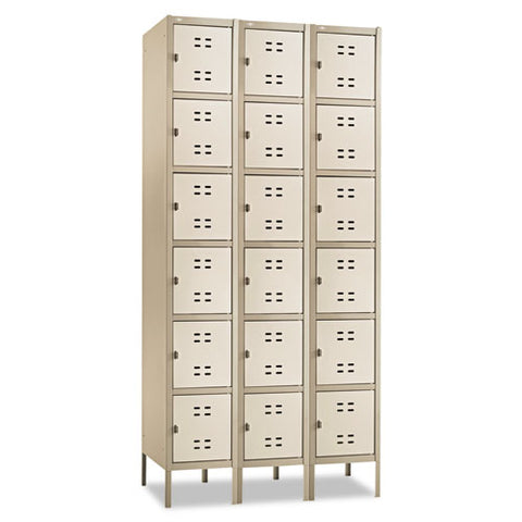 Image of Box Locker, 12w X 18d X 78h, Two-tone Tan