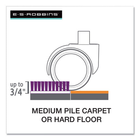 Image of Floor+mate, For Hard Floor To Medium Pile Carpet Up To 0.75", 46 X 48, Clear