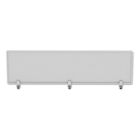 Image of Polycarbonate Privacy Panel, 65w X 0.50d X 18h, Silver/clear