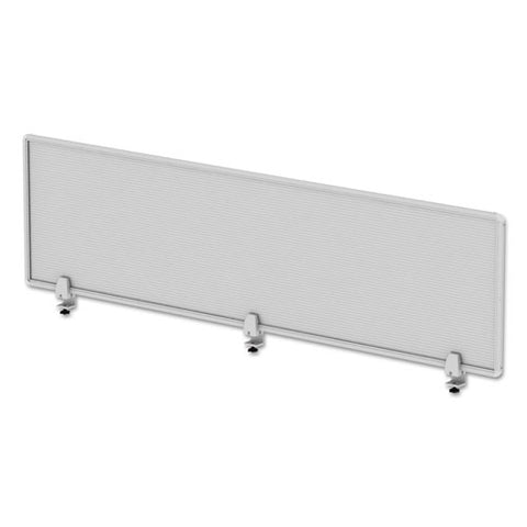 Image of Polycarbonate Privacy Panel, 65w X 0.50d X 18h, Silver/clear