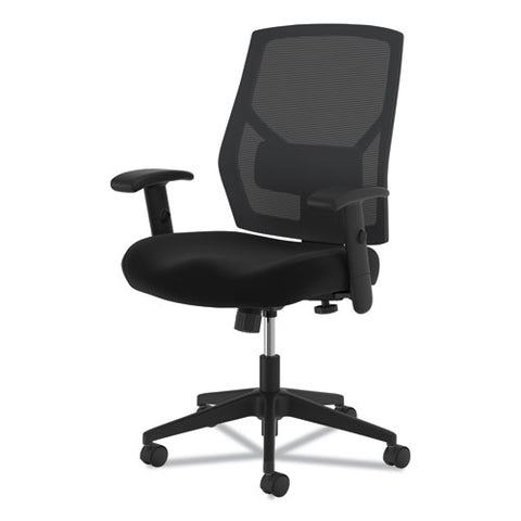 Image of Vl581 High-back Task Chair, Supports Up To 250 Lbs., Black Seat/black Back, Black Base