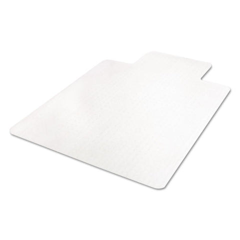 Image of Economat Occasional Use Chair Mat For Low Pile Carpet, 45 X 53, Wide Lipped, Clear