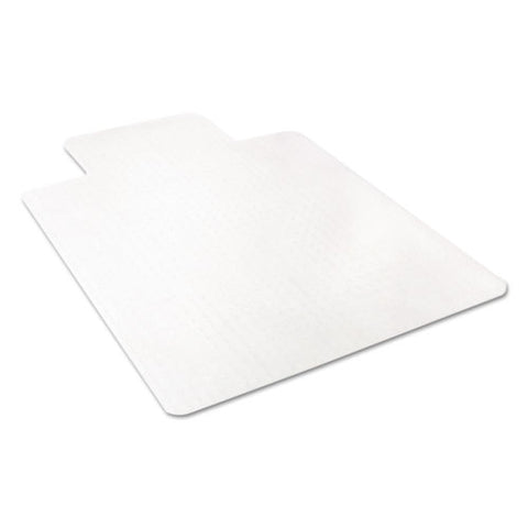 Image of Economat Occasional Use Chair Mat For Low Pile Carpet, 45 X 53, Wide Lipped, Clear