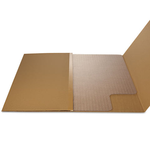 Image of Economat Occasional Use Chair Mat For Low Pile Carpet, 45 X 53, Wide Lipped, Clear