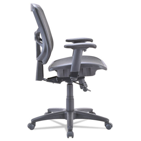 Image of Alera Elusion Series Mesh Mid-back Swivel/tilt Chair, Supports Up To 275 Lbs., Black Seat/black Back, Black Base