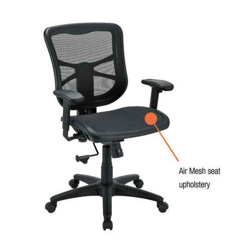 Image of Alera Elusion Series Mesh Mid-back Swivel/tilt Chair, Supports Up To 275 Lbs., Black Seat/black Back, Black Base