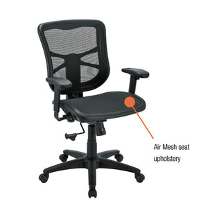 Alera Elusion Series Mesh Mid-back Swivel/tilt Chair, Supports Up To 275 Lbs., Black Seat/black Back, Black Base