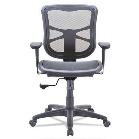 Image of Alera Elusion Series Mesh Mid-back Swivel/tilt Chair, Supports Up To 275 Lbs., Black Seat/black Back, Black Base