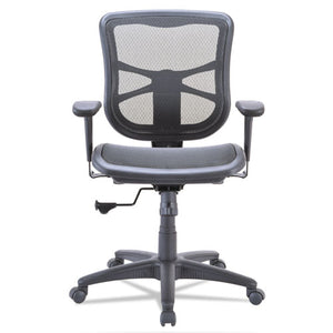 Alera Elusion Series Mesh Mid-back Swivel/tilt Chair, Supports Up To 275 Lbs., Black Seat/black Back, Black Base