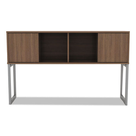 Image of Alera Open Office Desk Series Hutch, 59w X 15d X 36.38h, Modern Walnut