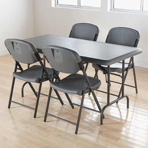 Image of Indestructables Too 1200 Series Folding Table, 60w X 30d X 29h, Charcoal