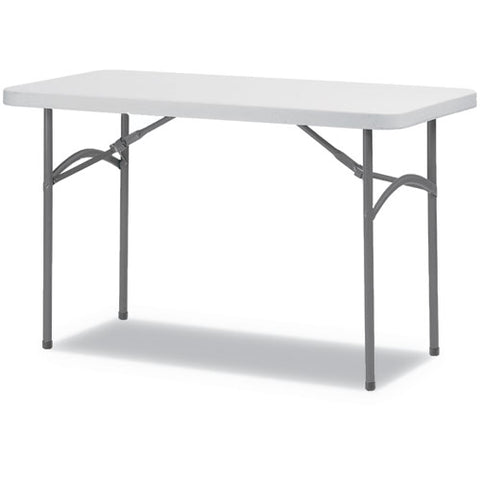 Image of Rectangular Plastic Folding Table, 72w X 29 5/8d X 29 1/4h, Gray