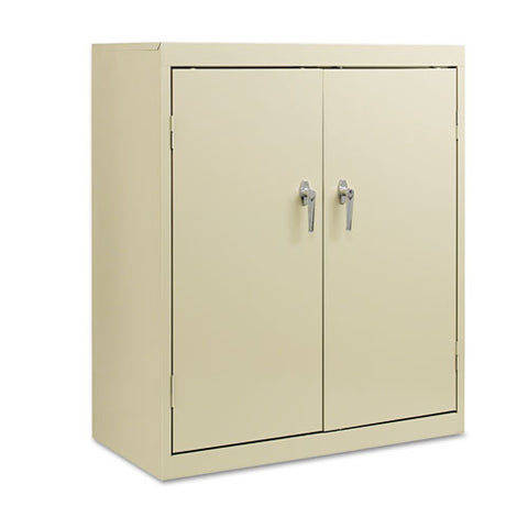 Image of Assembled 42" High Storage Cabinet, W/adjustable Shelves, 36w X 18d, Putty