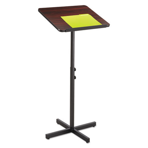 Image of Adjustable Speaker Stand, 21w X 21d X 29.5h To 46h, Mahogany/black