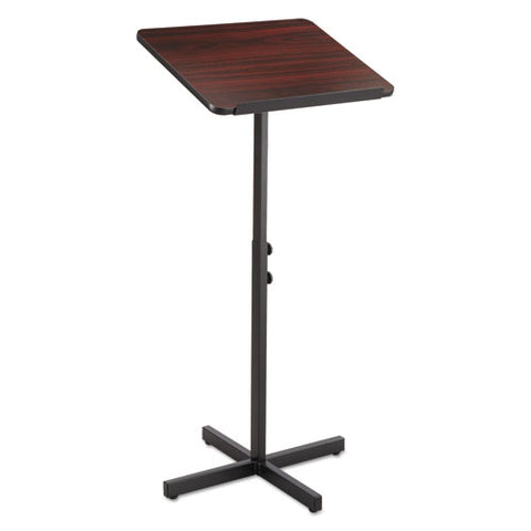 Image of Adjustable Speaker Stand, 21w X 21d X 29.5h To 46h, Mahogany/black