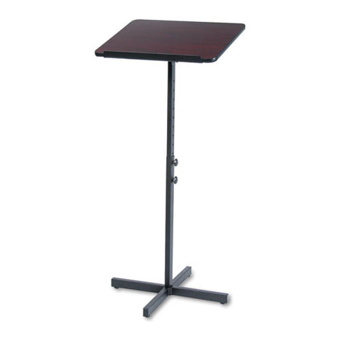 Image of Adjustable Speaker Stand, 21w X 21d X 29.5h To 46h, Mahogany/black