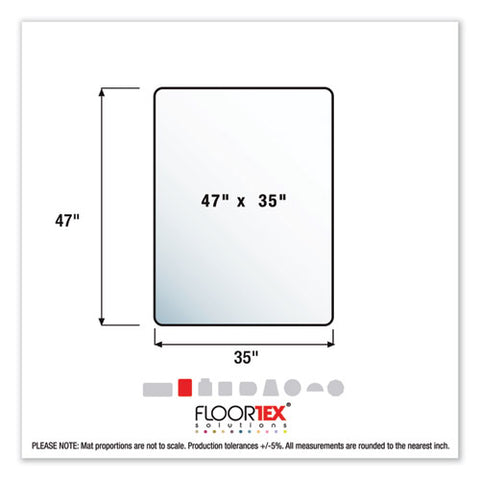 Image of Cleartex Ultimat Polycarbonate Chair Mat For Low/medium Pile Carpet, 35 X 47, Clear