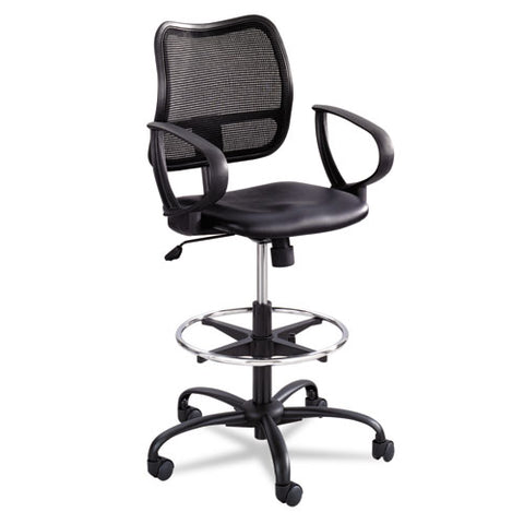 Image of Vue Series Mesh Extended-height Chair, 33" Seat Height, Supports Up To 250 Lbs., Black Seat/black Back, Black Base