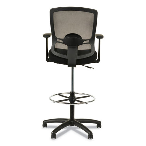 Image of Alera Etros Series Mesh Stool, 36.13" Seat Height, Supports Up To 275 Lbs, Black Seat/black Back, Black Base