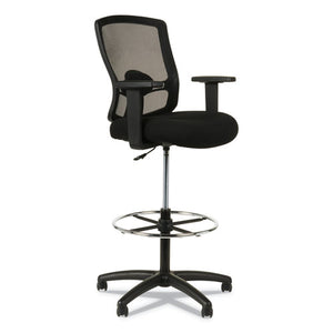 Alera Etros Series Mesh Stool, 36.13" Seat Height, Supports Up To 275 Lbs, Black Seat/black Back, Black Base