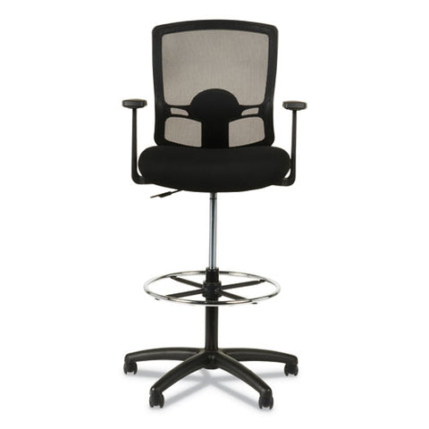 Image of Alera Etros Series Mesh Stool, 36.13" Seat Height, Supports Up To 275 Lbs, Black Seat/black Back, Black Base